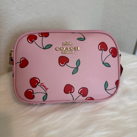 Coach Mini Jamie Camera Bag With Heart Cherry Print - Picture 9 of 12